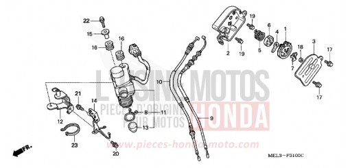SERVO-MOTEUR (CBR1000RR4/5) CBR1000RR5 de 2005